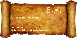 Elekes Alóma névjegykártya